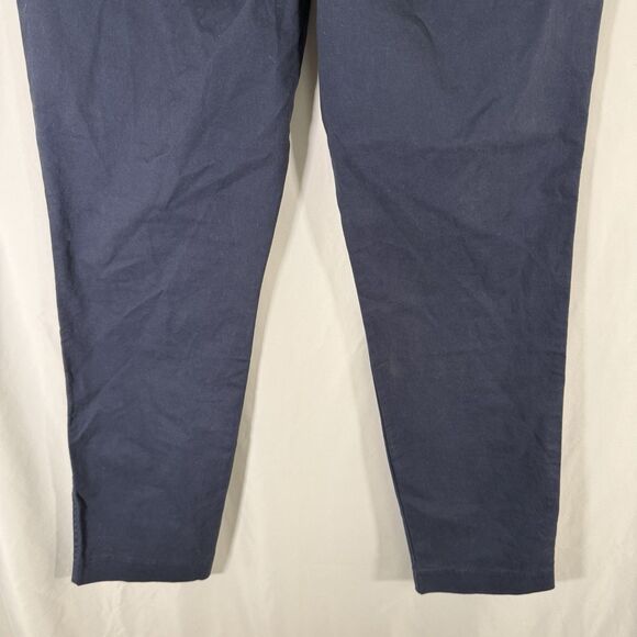 New Old Navy Pixie Pants Women's 8 Blue Chino Mid Rise Ankle Length Cotton Blend - Picture 10 of 11
